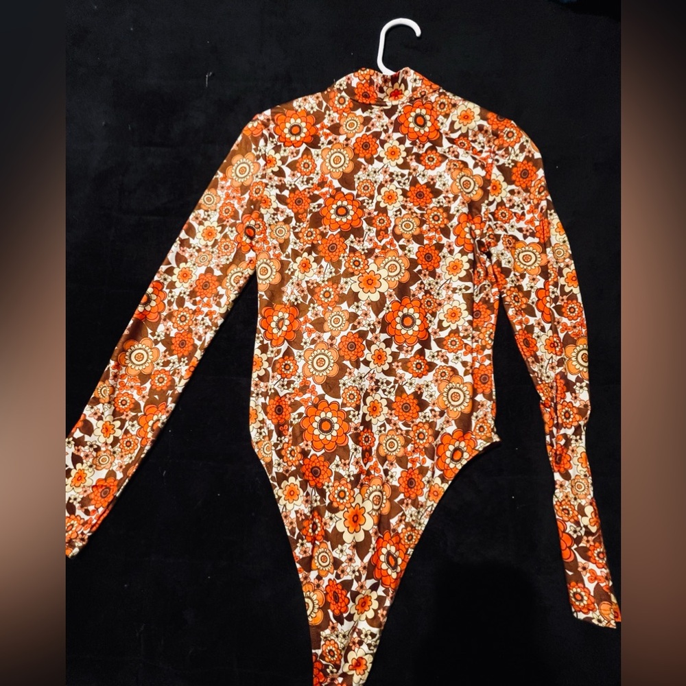 Turtleneck Floral Bodysuit